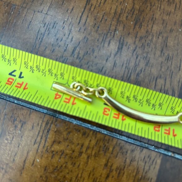 Vintage Goldtone Choker Necklace & Clip-On Hoop Earrings Set - Elegant Design - Picture 14 of 15